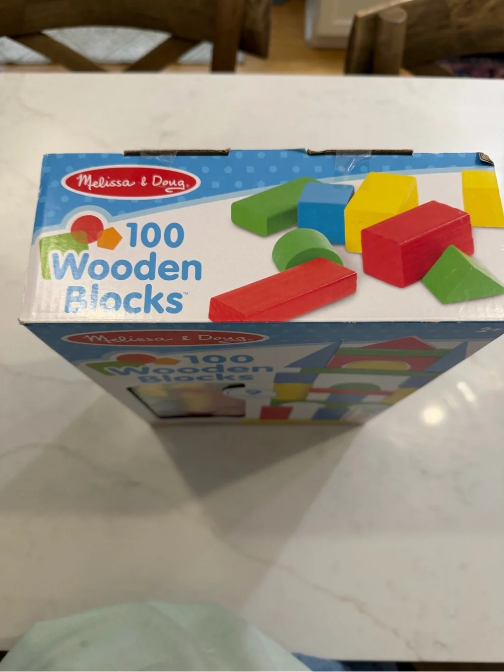 Melissa & Doug Wooden Building Blocks Set - Red, Blue, Green, Yellow